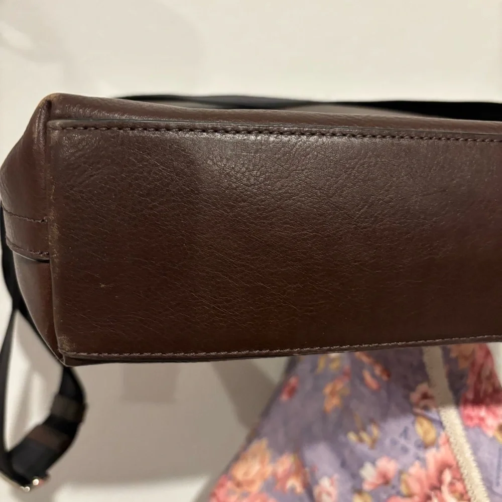 Coach pebbled leather messenger bag